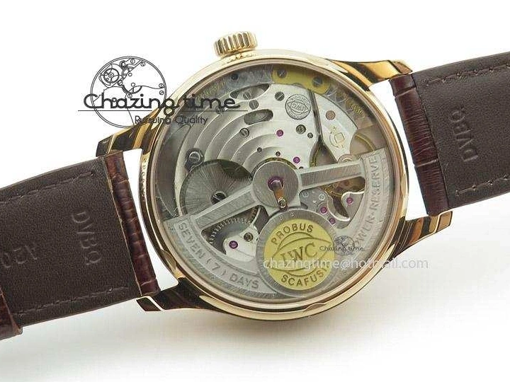 MIROTIME 0423 Portuguese Real PR IW500127 RG ZF 1:1 Best Edition Grey Red Dial On Brown Leather Strap A52010 V AllSeason 7331